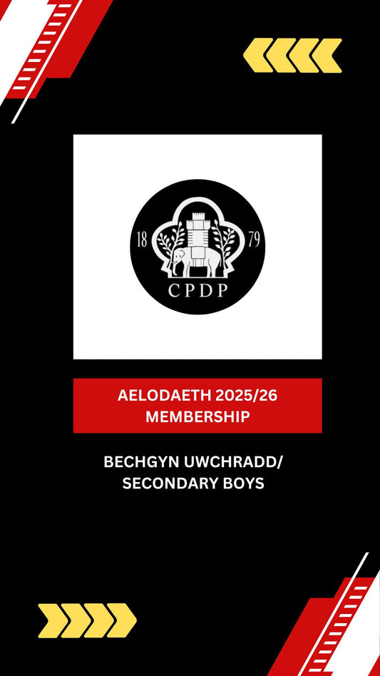 Aelodaeth Uwchradd (Bechgyn) Boys Secondary Membership