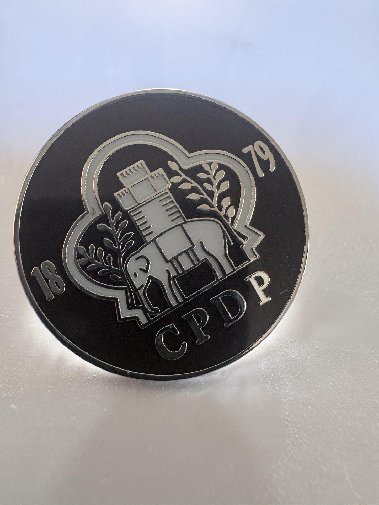 Bathodyn Pin Du a Gwyn / Black and White Pin Badge